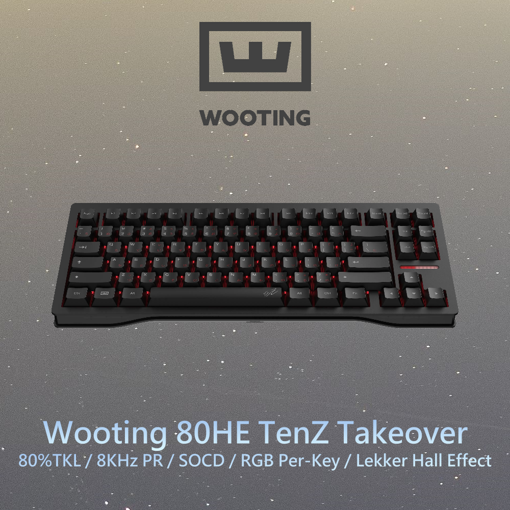 【電競鍵盤】Wooting 80HE TenZ Takeover